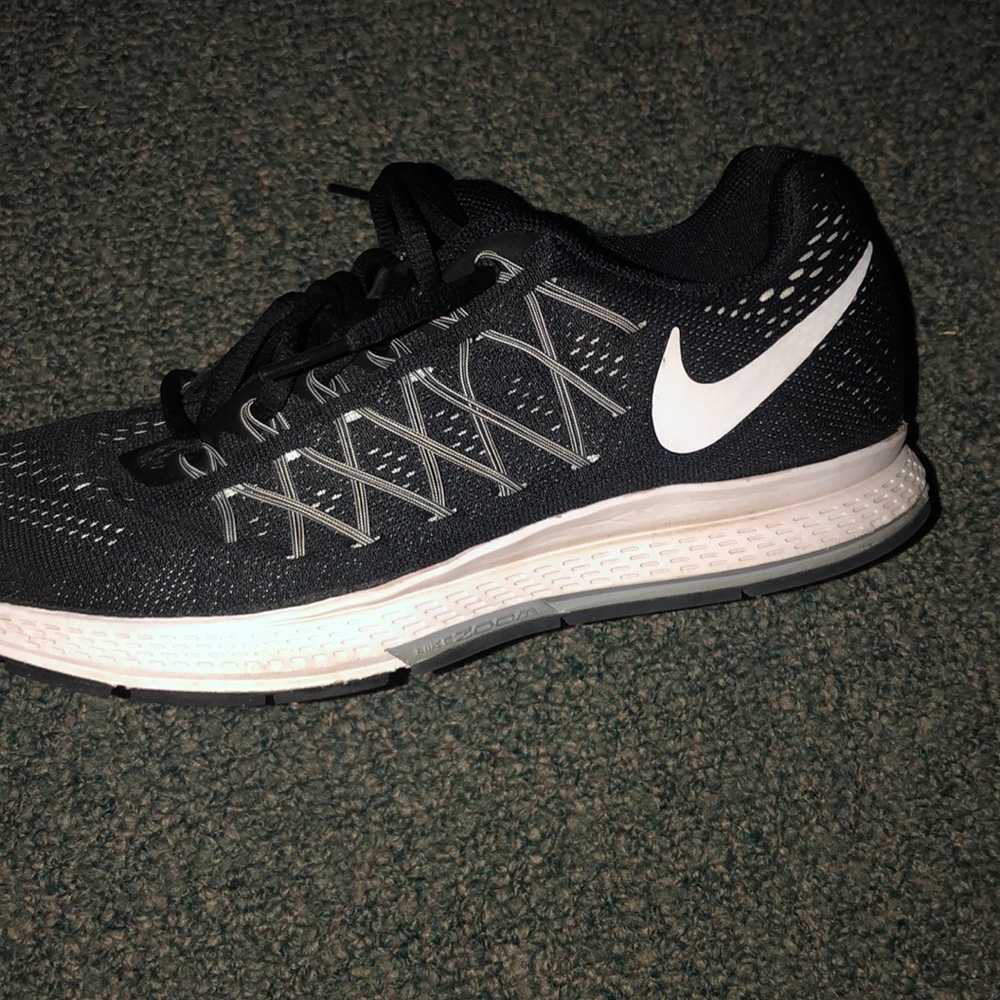 Black Nike running shoes